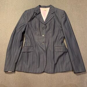 The Wellington Collection Navy Double‎ Vented 3 Button English Show Coat 4R